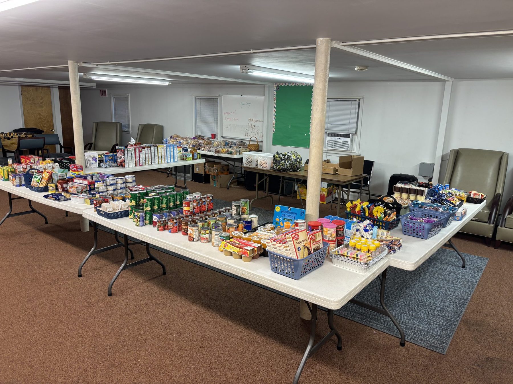 Food pantry tables