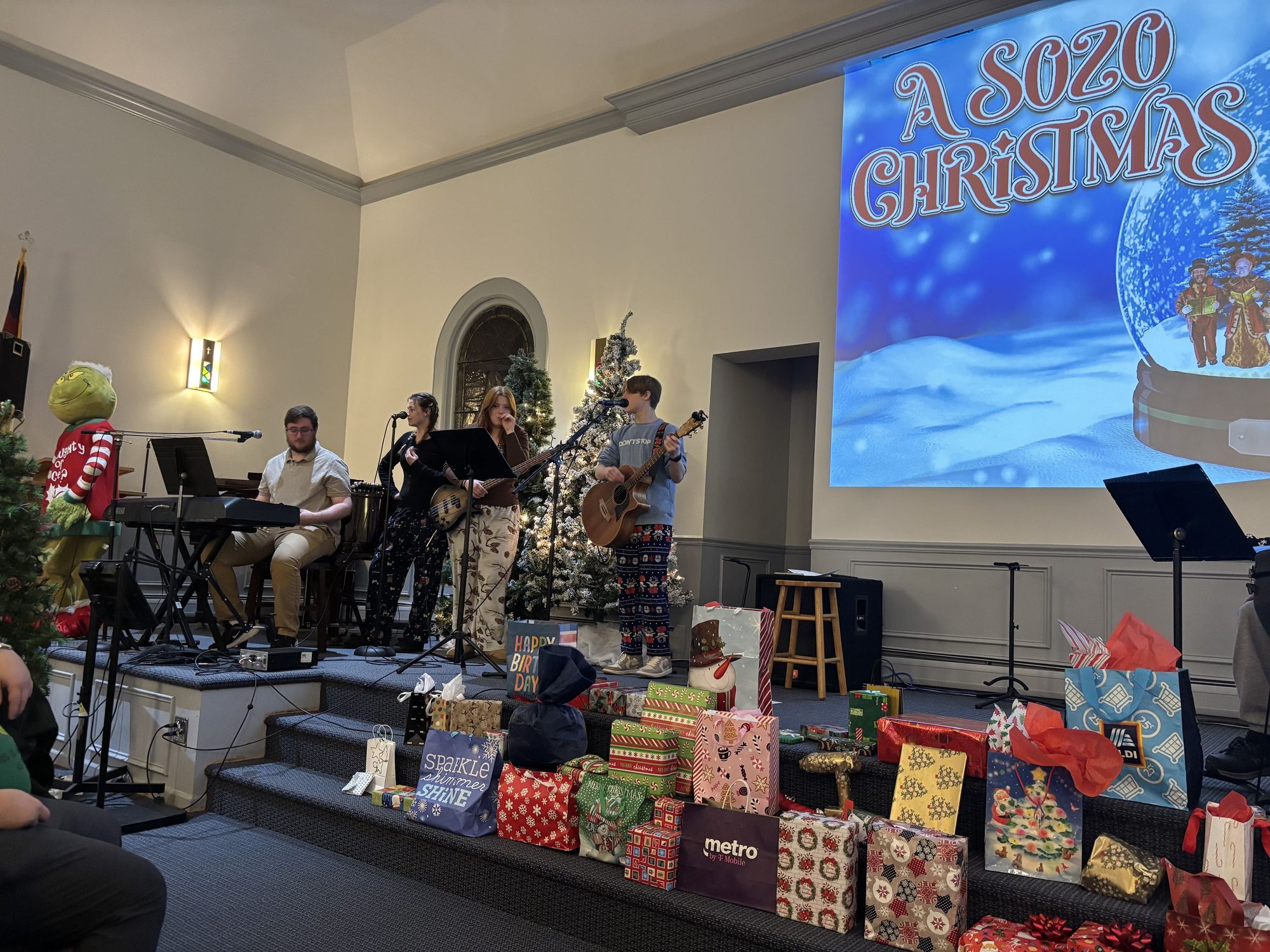 Worship band in the sanctuary